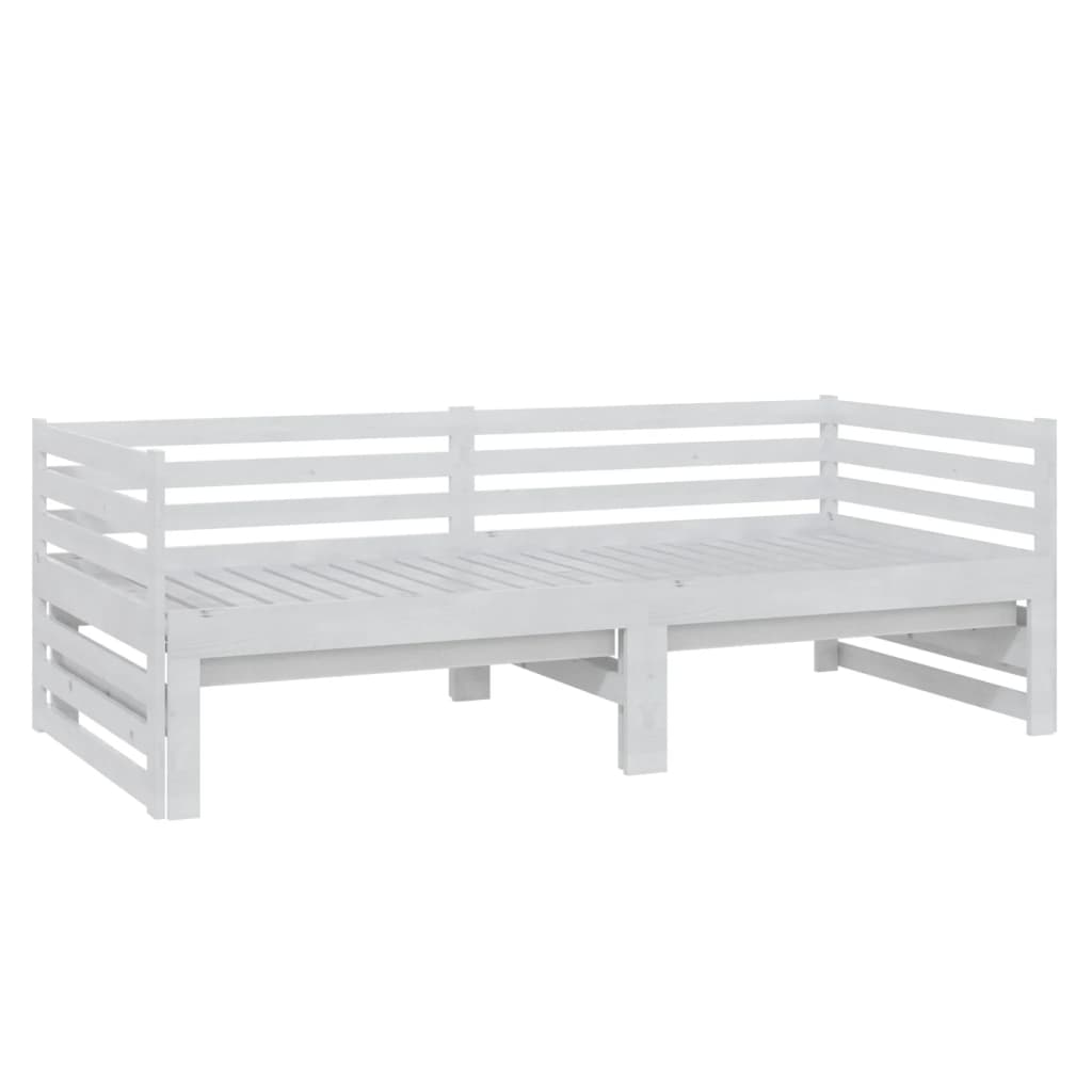 Pull-out Day Bed without Mattress White 2x(90x200)cm