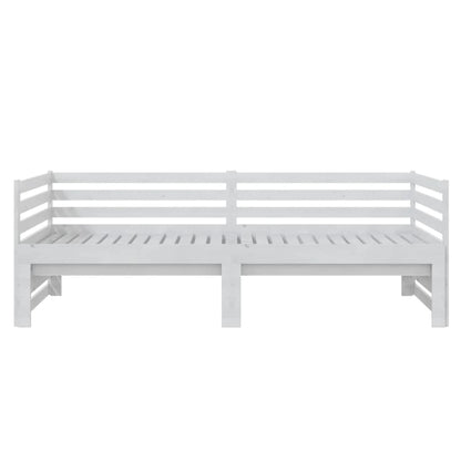 Pull-out Day Bed without Mattress White 2x(90x200)cm