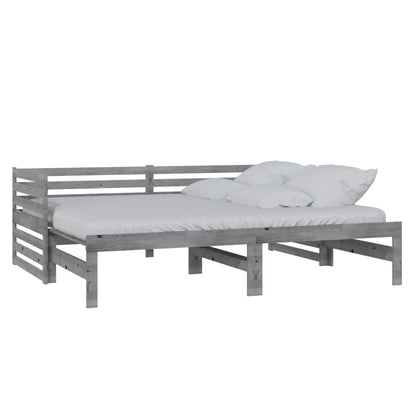Pull-out Day Bed without Mattress Grey 2x(90x200)cm