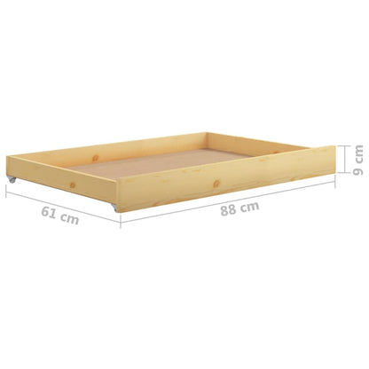 Day Bed Drawers 2 pcs Solid Pinewood