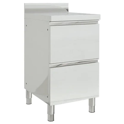 Commercial Kitchen Cabinets with 2 Drawers 2 pcs 50x60x96 cm