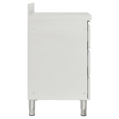 Commercial Kitchen Cabinets with 3 Drawers 2 pcs 50x60x96 cm