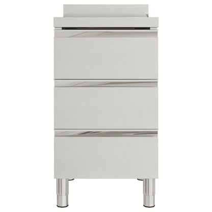 Commercial Kitchen Cabinets with 3 Drawers 2 pcs 50x60x96 cm