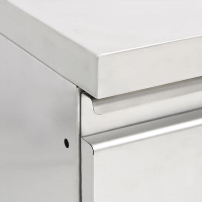 Commercial Kitchen Cabinets with 3 Drawers 2 pcs 50x60x96 cm