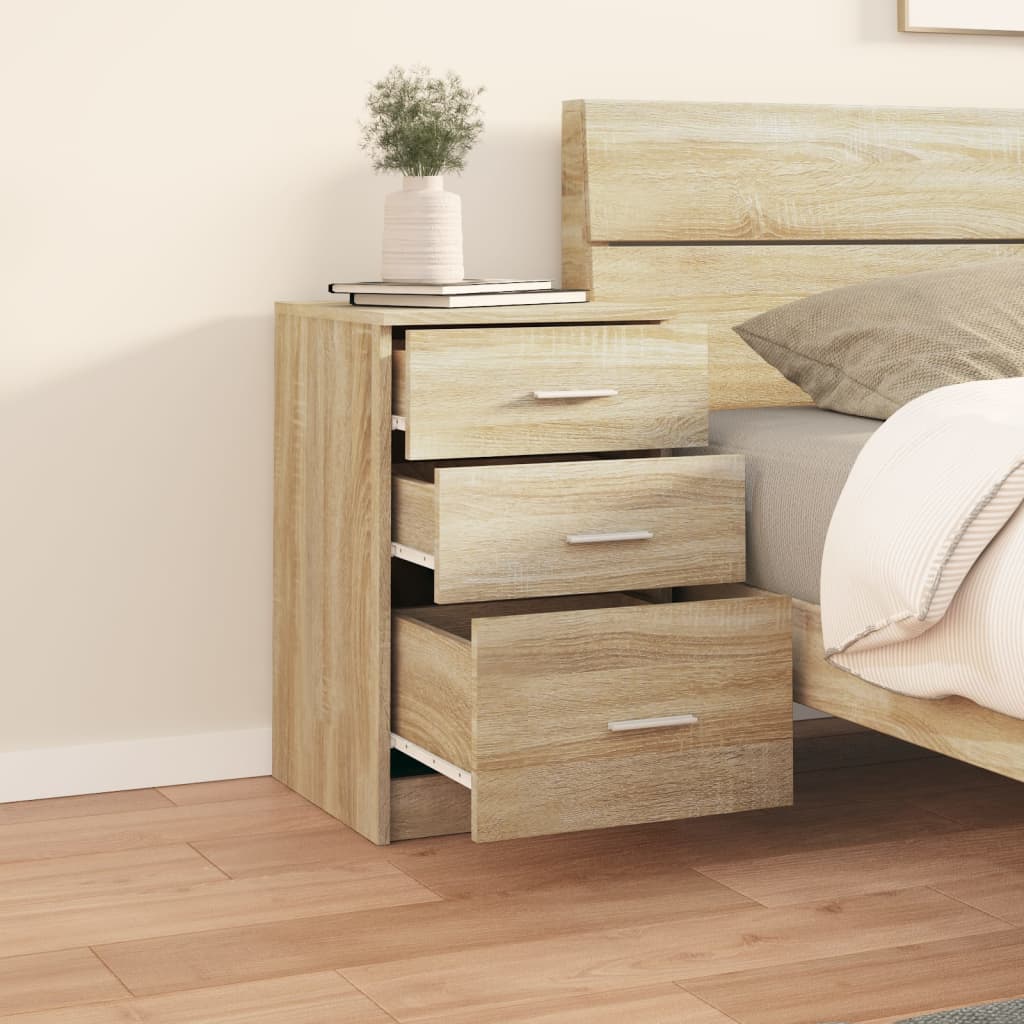 Bed Cabinet Sonoma Oak 40x40x63 cm Engineered Wood