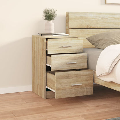 Bed Cabinet Sonoma Oak 40x40x63 cm Engineered Wood