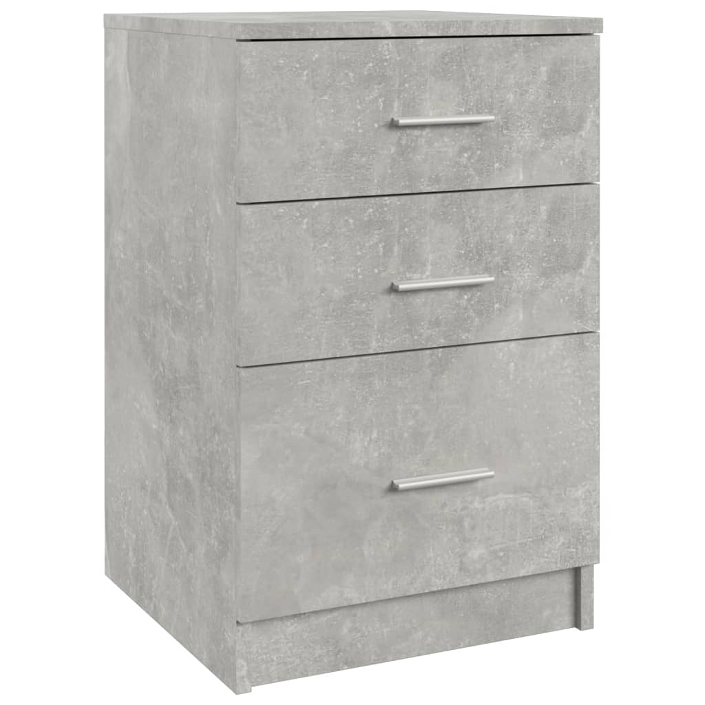 Bed Cabinet Concrete Grey 40x40x63 cm Engineered Wood