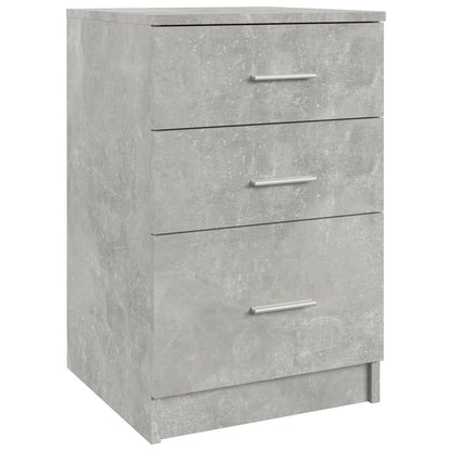 Bed Cabinet Concrete Grey 40x40x63 cm Engineered Wood