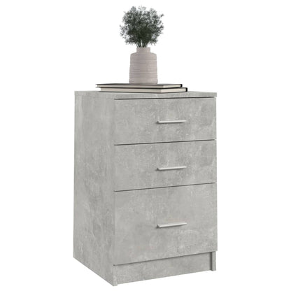 Bed Cabinet Concrete Grey 40x40x63 cm Engineered Wood
