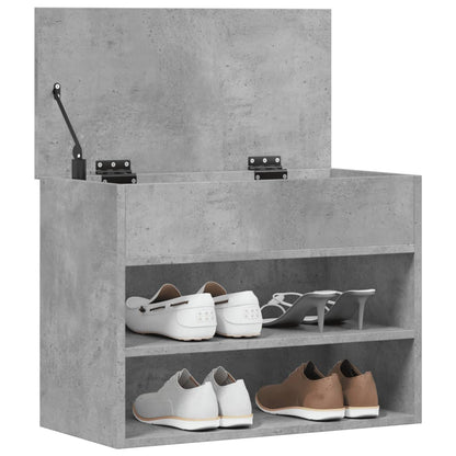 Shoe Bench Concrete Grey 60x30x45 cm Engineered Wood
