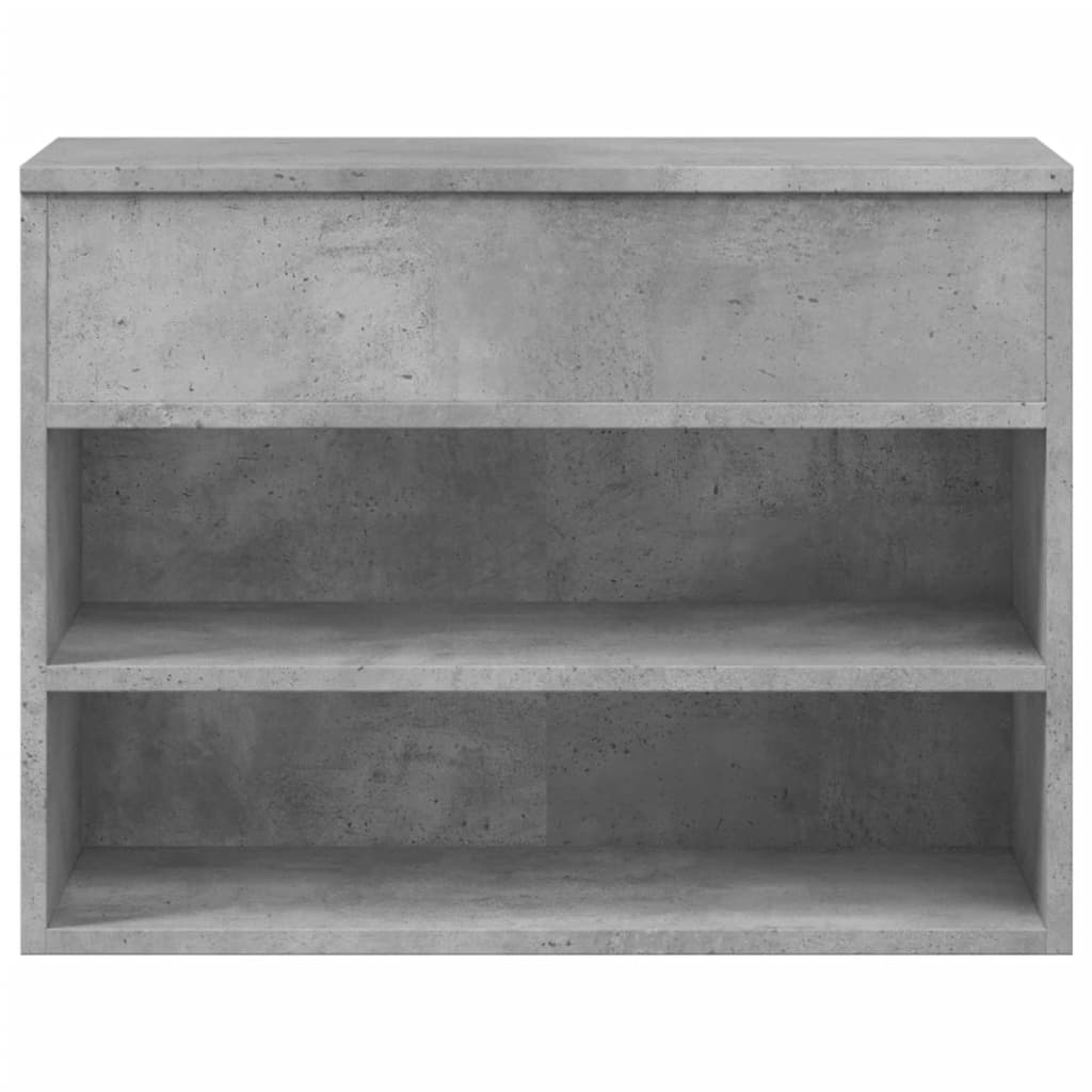Shoe Bench Concrete Grey 60x30x45 cm Engineered Wood
