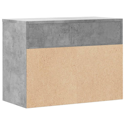 Shoe Bench Concrete Grey 60x30x45 cm Engineered Wood