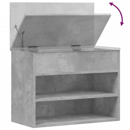Shoe Bench Concrete Grey 60x30x45 cm Engineered Wood
