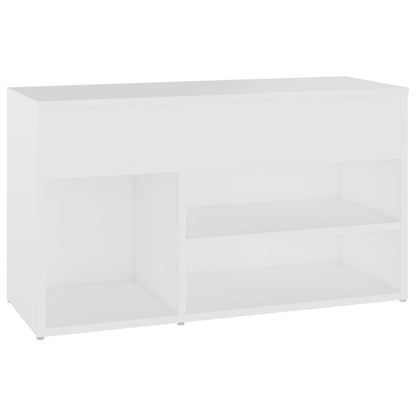 Shoe Bench White 80x30x45 cm Engineered Wood