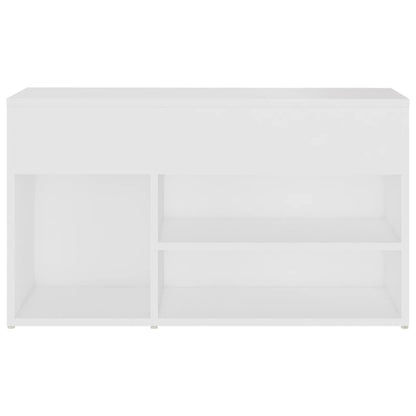 Shoe Bench White 80x30x45 cm Engineered Wood