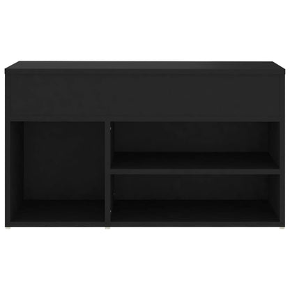 Shoe Bench Black 80x30x45 cm Engineered Wood