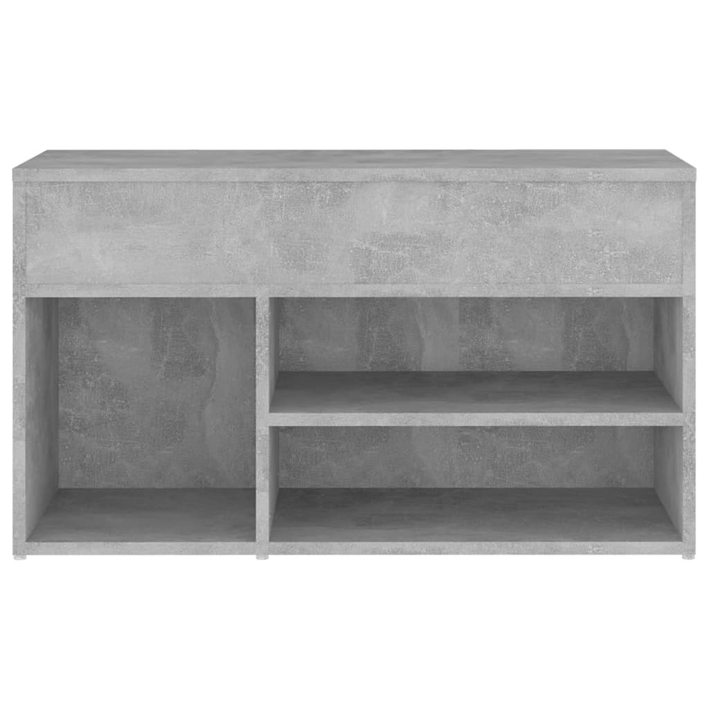 Shoe Bench Concrete Grey 80x30x45 cm Engineered Wood