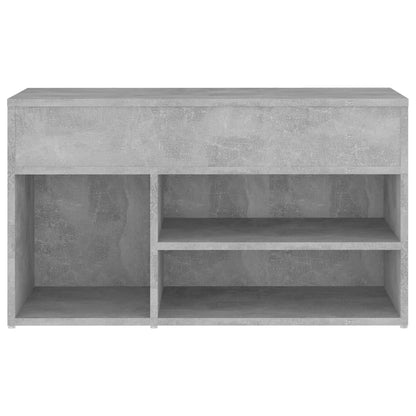 Shoe Bench Concrete Grey 80x30x45 cm Engineered Wood