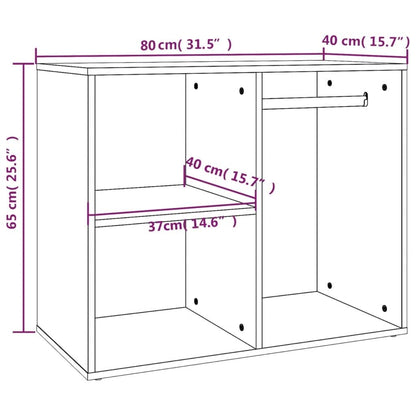 Dressing Cabinet White 80x40x65 cm Engineered Wood
