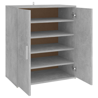 Shoe Cabinet Concrete Grey 60x35x70 cm Engineered Wood