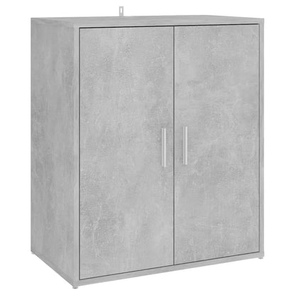 Shoe Cabinet Concrete Grey 60x35x70 cm Engineered Wood