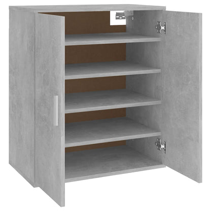 Shoe Cabinet Concrete Grey 60x35x70 cm Engineered Wood