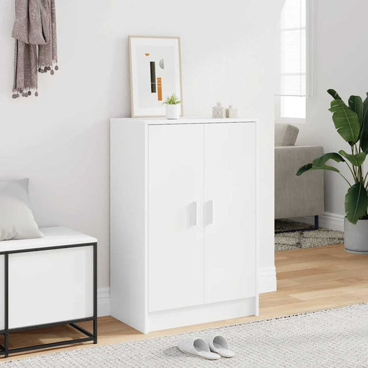 Shoe Cabinet White 60x35x92 cm Engineered Wood