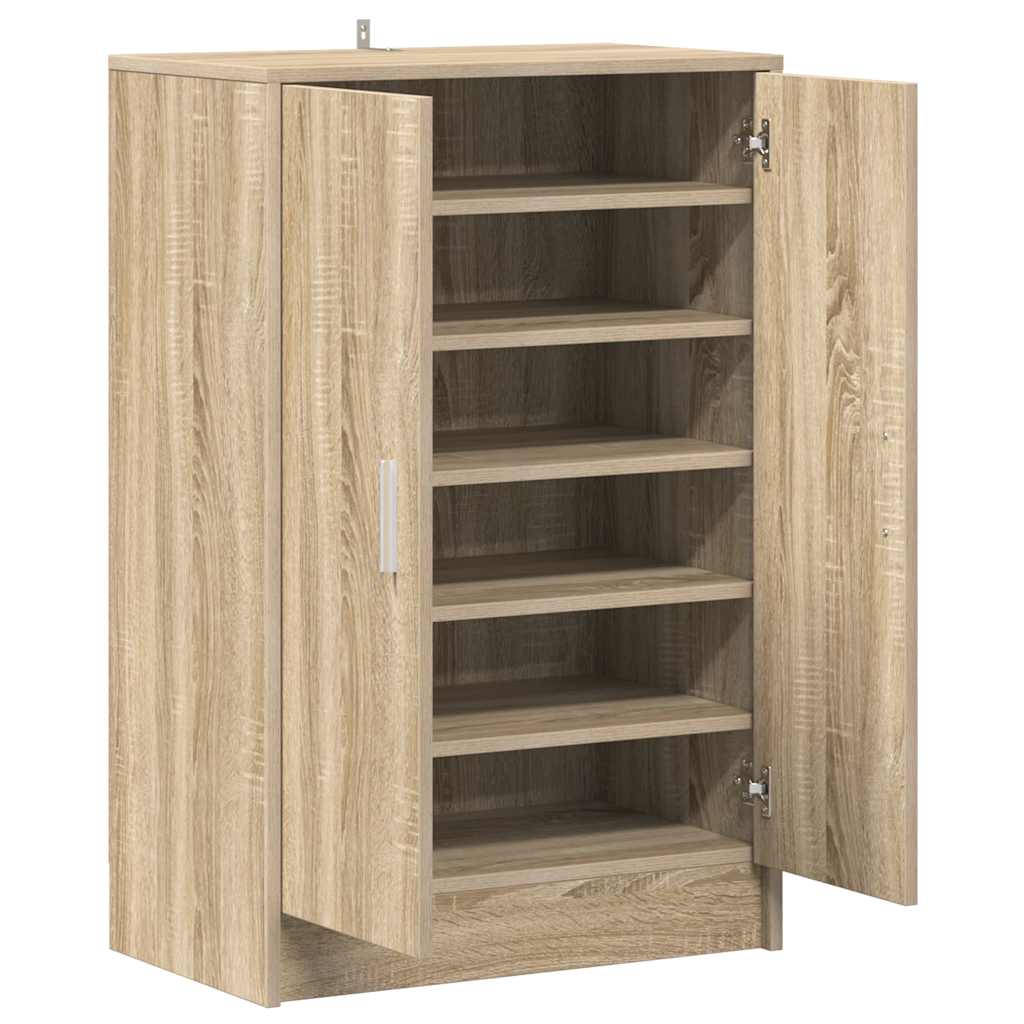 Shoe Cabinet Sonoma Oak 60x35x92 cm Engineered Wood