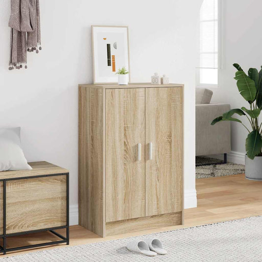 Shoe Cabinet Sonoma Oak 60x35x92 cm Engineered Wood