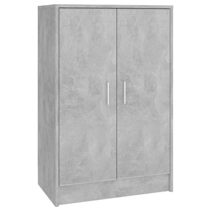 Shoe Cabinet Concrete Grey 60x35x92 cm Engineered Wood