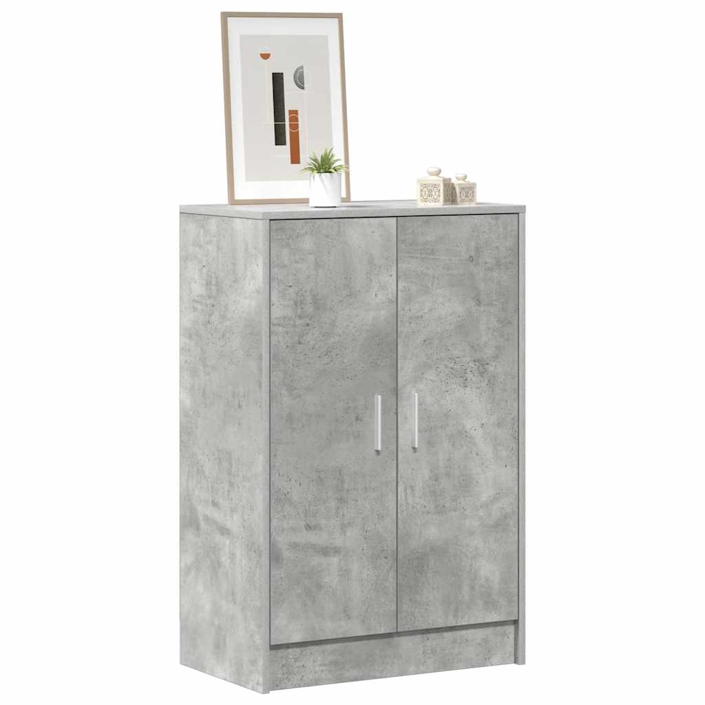 Shoe Cabinet Concrete Grey 60x35x92 cm Engineered Wood