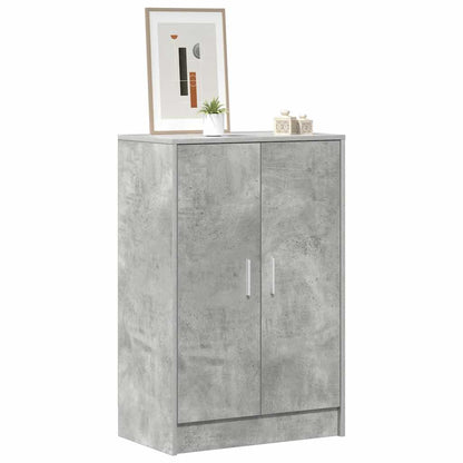 Shoe Cabinet Concrete Grey 60x35x92 cm Engineered Wood