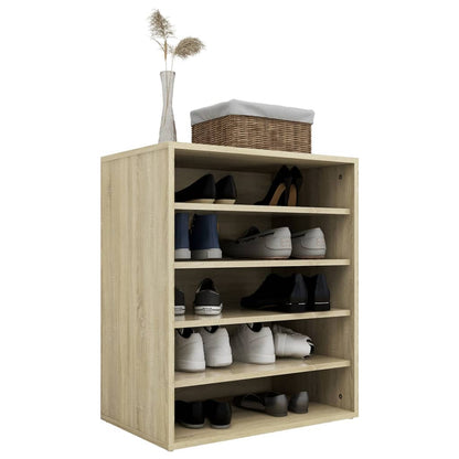 Shoe Cabinet Sonoma Oak 60x35x70 cm Engineered Wood