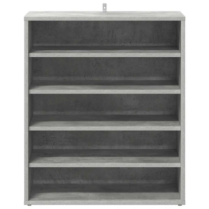 Shoe Cabinet Concrete Grey 60x35x70 cm Engineered Wood