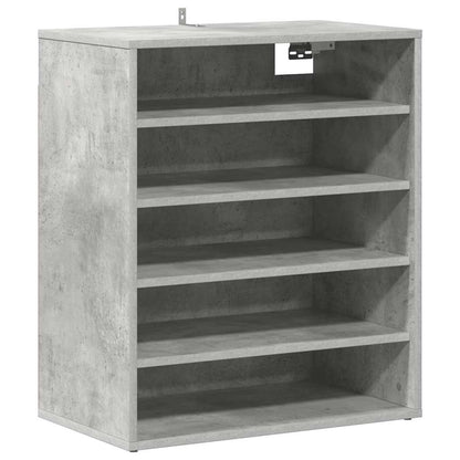 Shoe Cabinet Concrete Grey 60x35x70 cm Engineered Wood