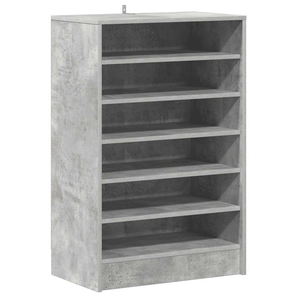Shoe Cabinet Concrete Grey 60x35x92 cm Engineered Wood