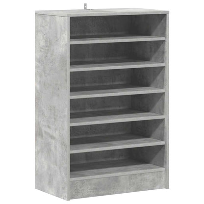 Shoe Cabinet Concrete Grey 60x35x92 cm Engineered Wood