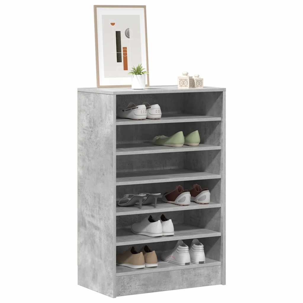 Shoe Cabinet Concrete Grey 60x35x92 cm Engineered Wood