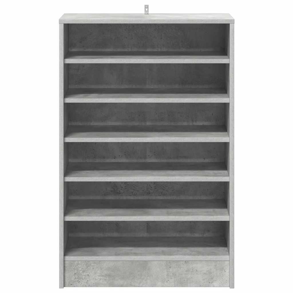 Shoe Cabinet Concrete Grey 60x35x92 cm Engineered Wood