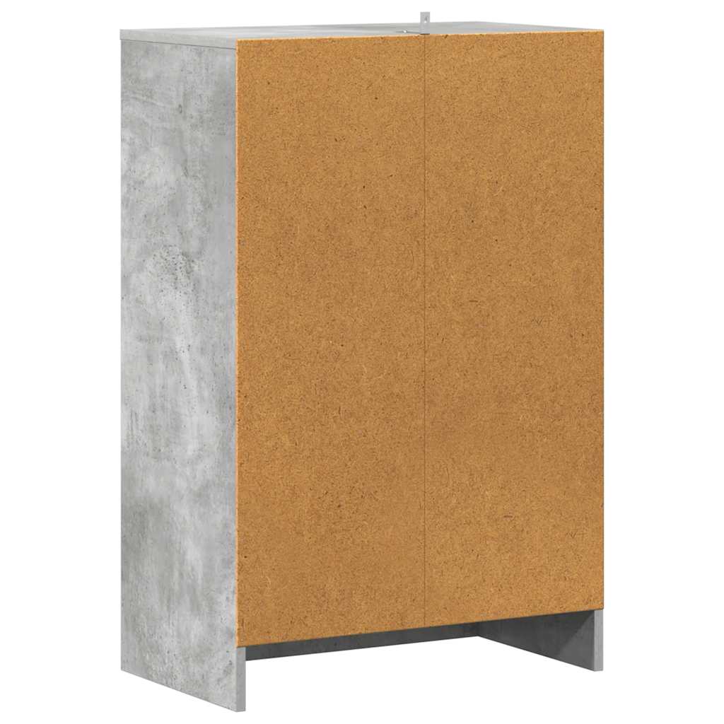Shoe Cabinet Concrete Grey 60x35x92 cm Engineered Wood
