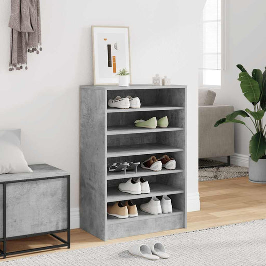 Shoe Cabinet Concrete Grey 60x35x92 cm Engineered Wood