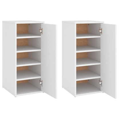 Shoe Cabinets 2 pcs White 32x35x70 cm Engineered Wood