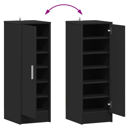 Shoe Cabinet Black 32x35x92 cm Engineered Wood