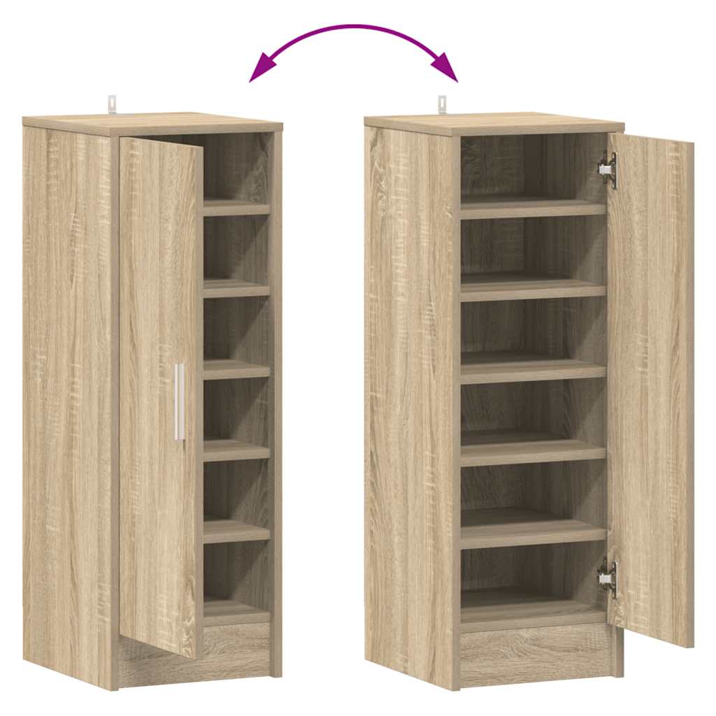 Shoe Cabinet Sonoma Oak 32x35x92 cm Engineered Wood