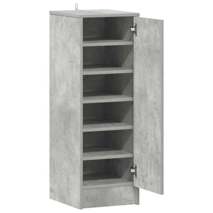 Shoe Cabinet Concrete Grey 32x35x92 cm Engineered Wood