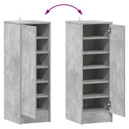 Shoe Cabinet Concrete Grey 32x35x92 cm Engineered Wood