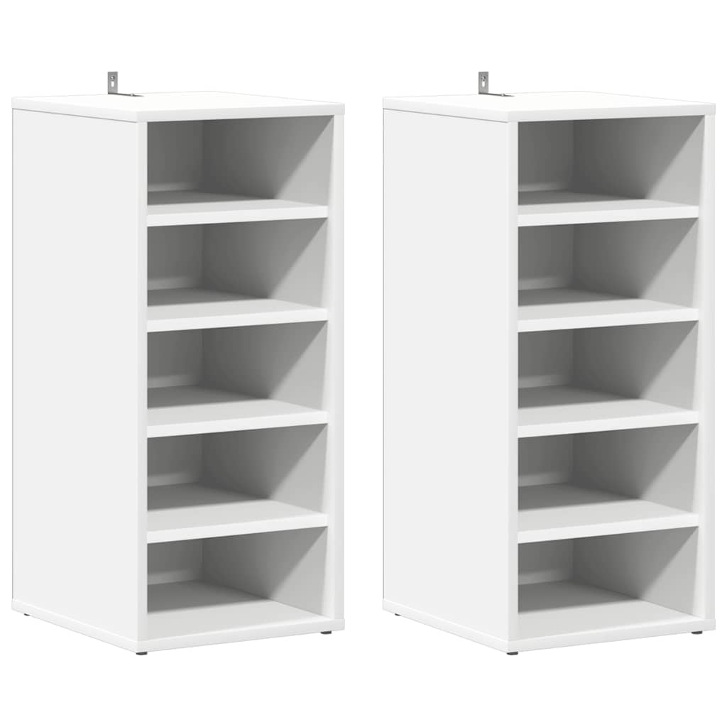 Shoe Cabinets 2 pcs White 31.5x35x70 cm Engineered Wood