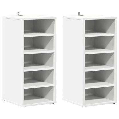Shoe Cabinets 2 pcs White 31.5x35x70 cm Engineered Wood
