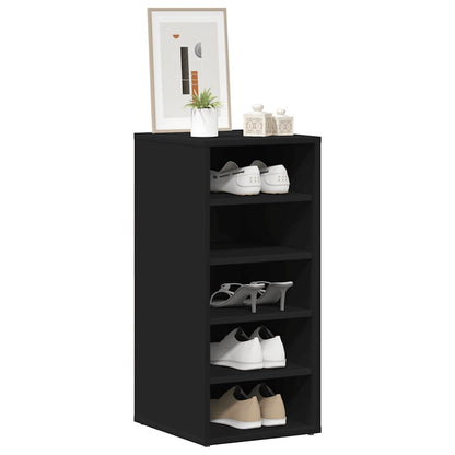 Shoe Cabinet Black 31.5x35x70 cm Engineered Wood