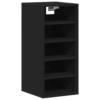 Shoe Cabinet Black 31.5x35x70 cm Engineered Wood